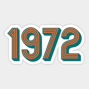 Undefeated - 1972 Sticker